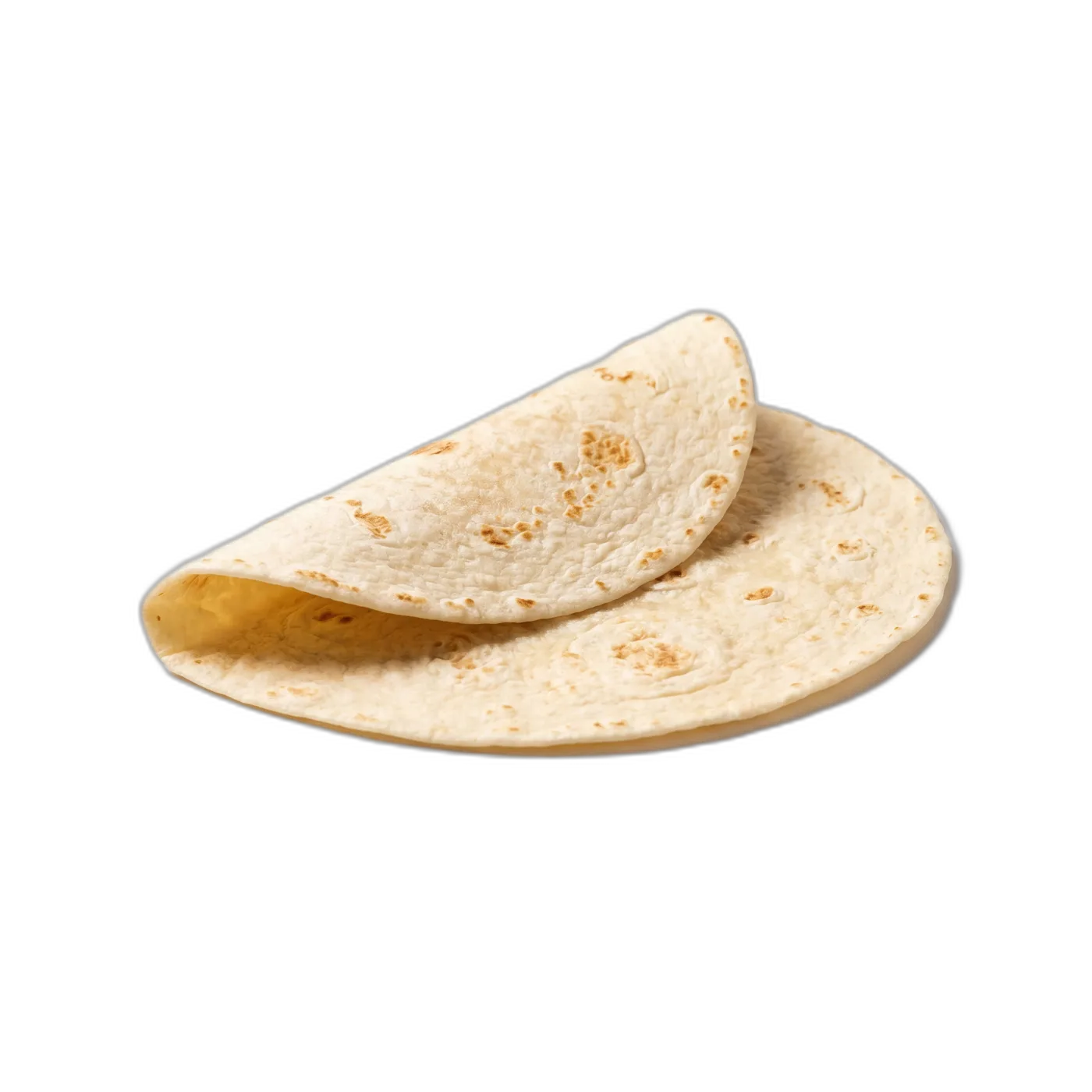 A soft flour tortilla