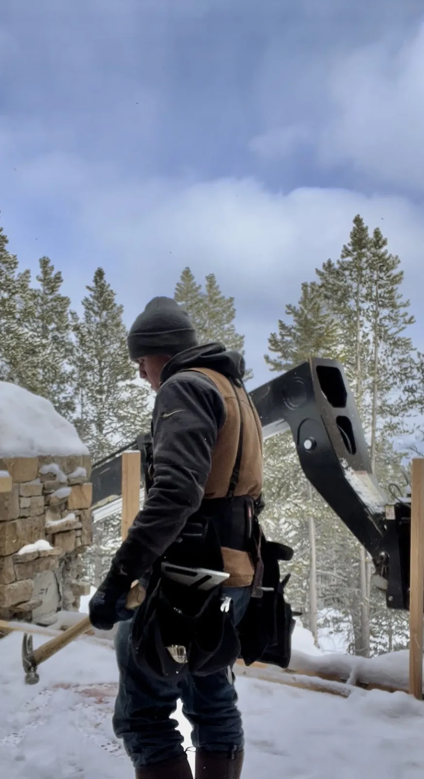 Carson splitboarding in the Montana backcountry