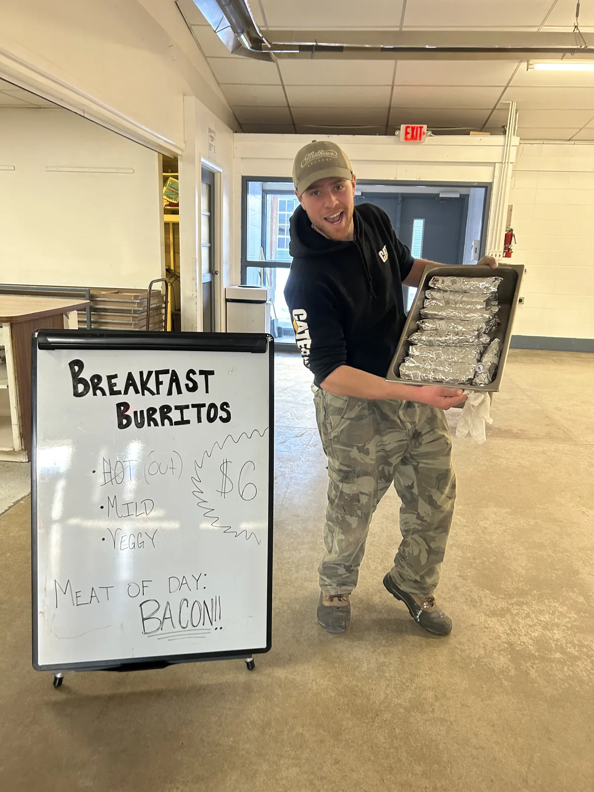 Carson with the Rut'n Buck breakfast burrito cart
